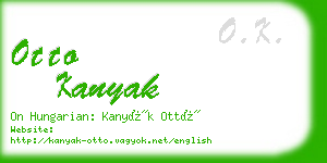 otto kanyak business card